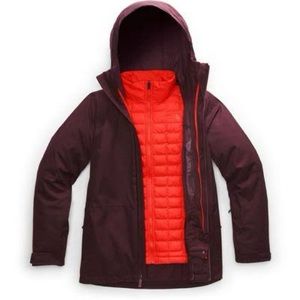 The North Face ThermoBall Eco Triclimate Parka - Root Brown Heather/Flare - NWOT